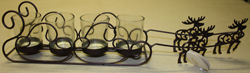 Reindeer sleigh tealight holder